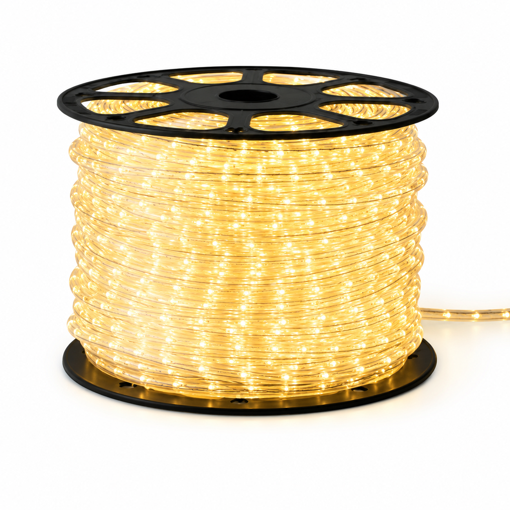 LUCES LED MANGUERA X 100 MTS AMARILLO 3V 32L CT-1M X 6 CONTROLES