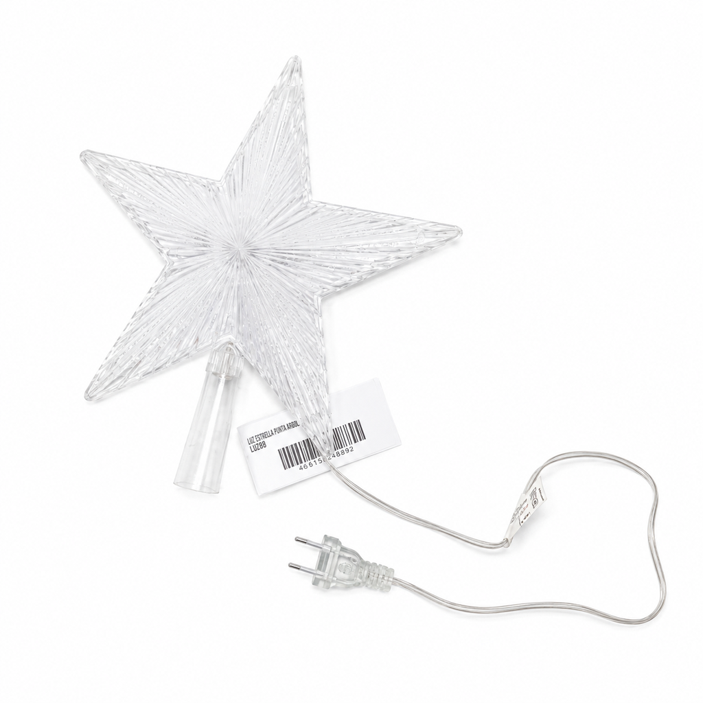 LUCES ESTRELLA PUNTA ARBOL AZUL 25 CM 31L