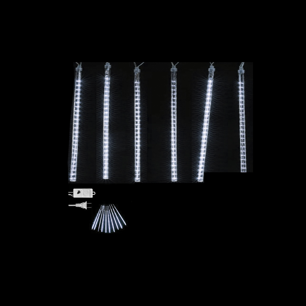 LUCES LED X 8 TUBO HIELO METEORITO DIGITAL 50 CMS BLANCO (ANCHO 3MTS) (HEMBRA)