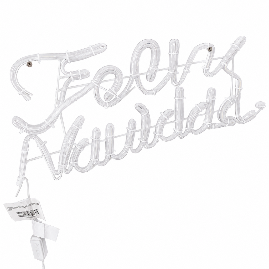 LUCES NEON FLEX FIGURA FELIZ NAVIDAD RGB CON MOVIMIENTO