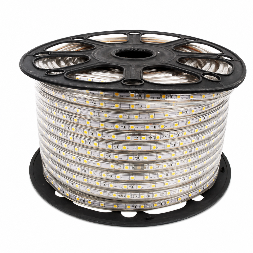 LUCES LED CINTA X 100 MTS VERDE 120L CON 10 CABLES DE PODER