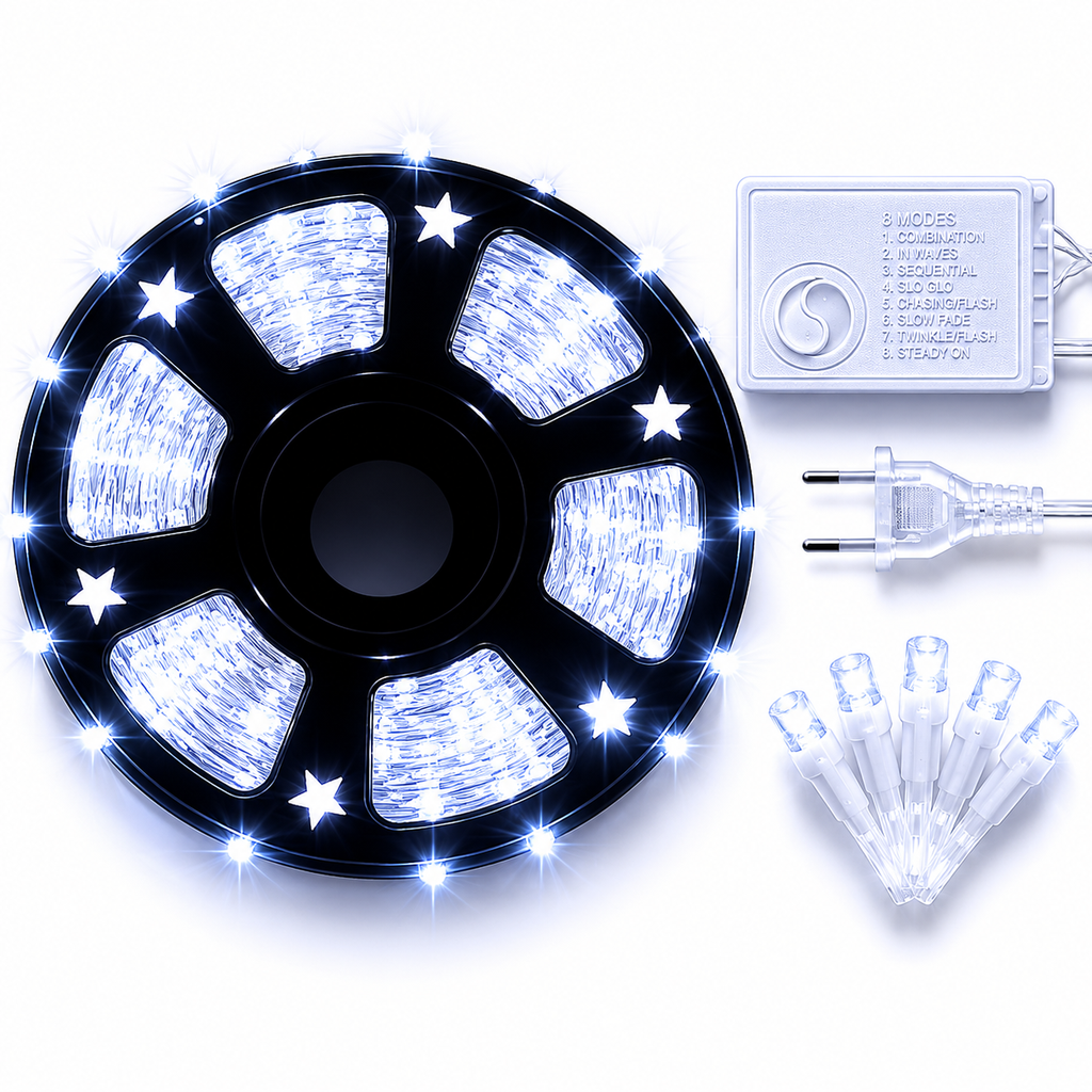 LUCES LED LINEAL X 480L C/V-BLANCA 50MTS EN  CARRETE