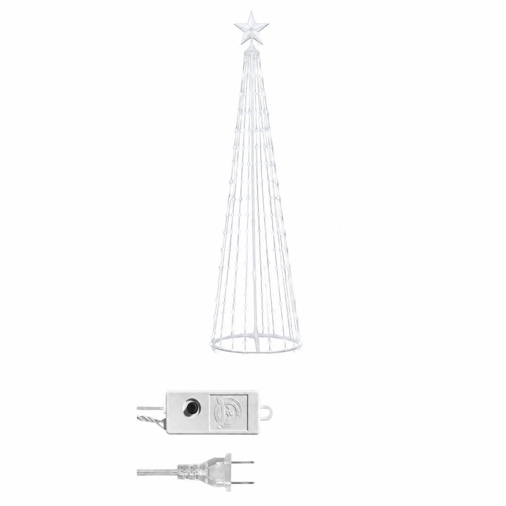 LUCES LED ARBOL 240L 2.1 METROS ALTO CON ESTRELLA MULTICOLOR