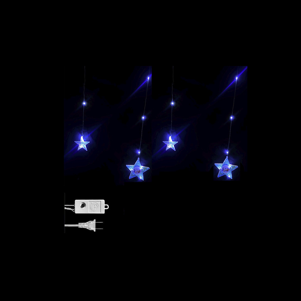 LUCES LED CORTINA PUNTA 5 ESTRELLA - 5 ESTRELLA X 95L C/T-BLANCO 3X0.80 MTS CONTINUIDAD