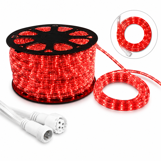 [L2460] LUCES LED MANGUERA X 100 MTS BLANCA-ROJA 3V 32L CT-1M X 6 CONTROLES