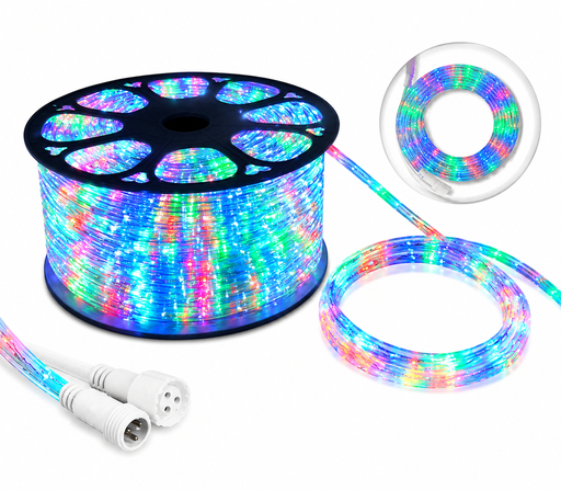 [L2472] LUCES LED MANGUERA X 100 MTS MULTICOLOR 2V 32L CORTE .50 CMS X 5 CABLES DE PODER 