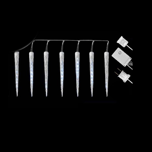 [L2271] LUCES LED X 12 TUBO HIELO 30CM BLANCO 48L  (ANCHO 4 MTS) (HEMBRA)