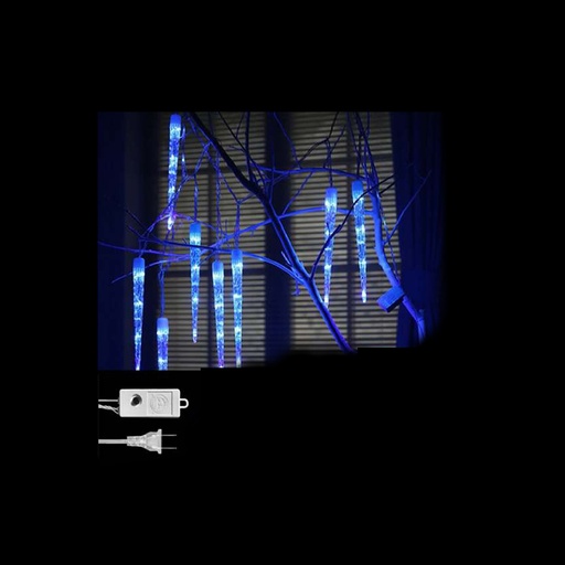 [L2272] LUCES LED X 12 TUBO HIELO 30CM AZUL 48L (ANCHO 4 MTS) (HEMBRA)