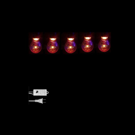 [L1607] LUCES LED LINEAL CON BOLA CRISTAL CON TIRAS MULTICOLOR 10L 5 METROS