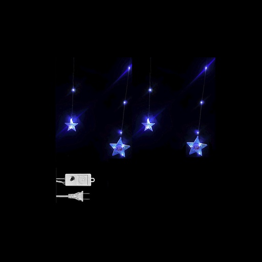 [L1636A] LUCES LED CORTINA PUNTA 5 ESTRELLA - 5 ESTRELLA X 95L C/T-BLANCO 3X0.80 MTS CONTINUIDAD